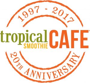 Tropical Smoothie Cafe 20th Anniversary logo