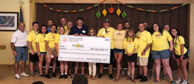 Tropical Smoothie Cafe® Makes Historic Donation to Camp Sunshine™