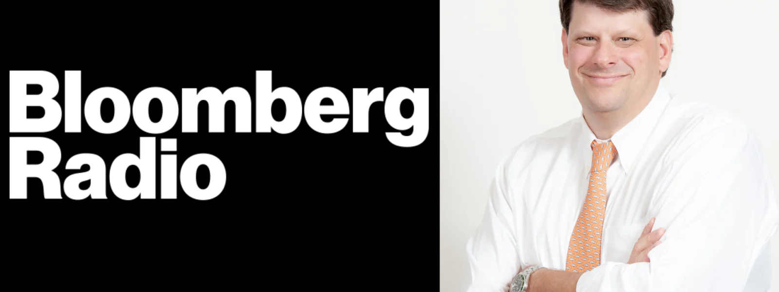 Bloomberg Radio logo split screen with Charles Watson headshot