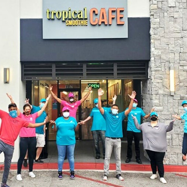 Employees celebrating