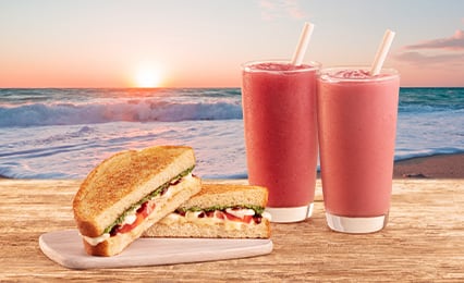 Very Berry Cranberry™ Smoothie and the Cranberry Truffle™ Smoothie, along with the toasty new limited-time Caprese Grilled Cheese.