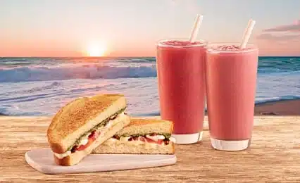 Very Berry Cranberry™ Smoothie and the Cranberry Truffle™ Smoothie, along with the toasty new limited-time Caprese Grilled Cheese.