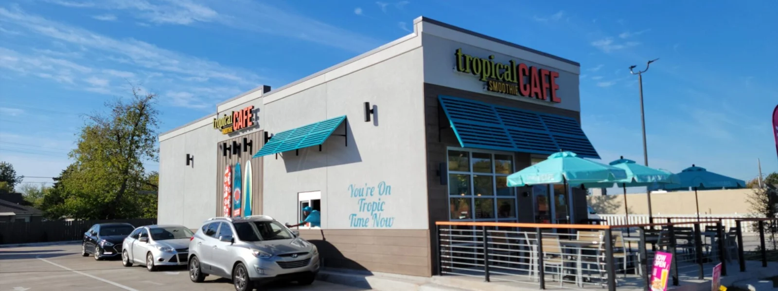 Top Smoothie Franchise, Tropical Smoothie Cafe, opens their first double drive-thru location
