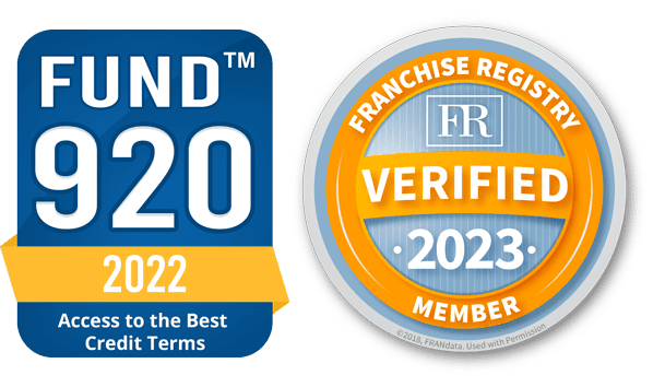 TOPSCORE Fund Award, FUND Score 920 by FRANdata 2023 | Franchise Registry Verified 2023 Member