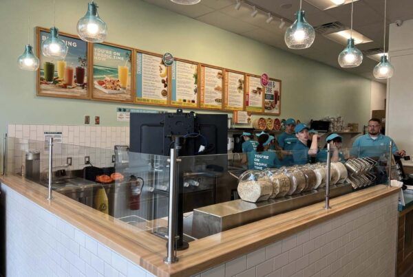 Interior of Tropical Smoothie Cafe location