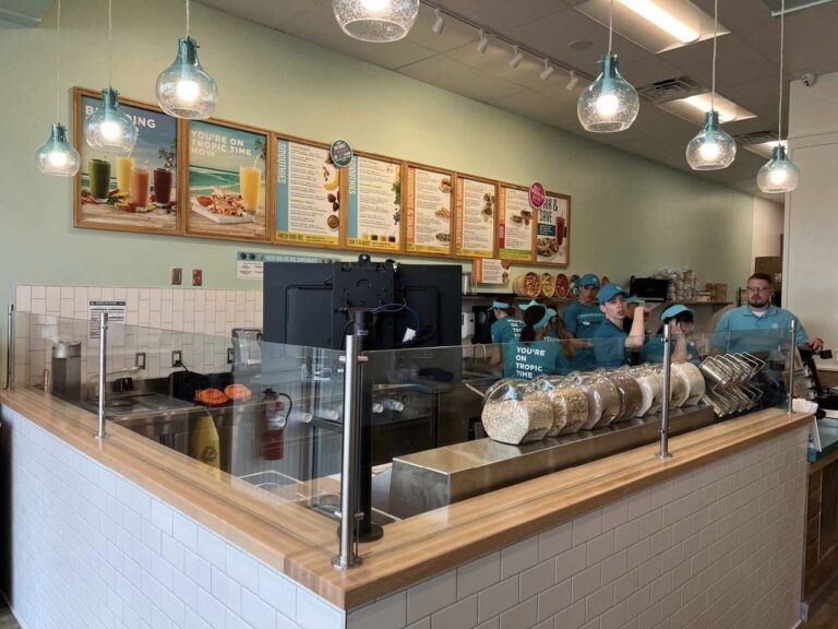 Interior of Tropical Smoothie Cafe location